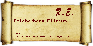 Reichenberg Elizeus névjegykártya